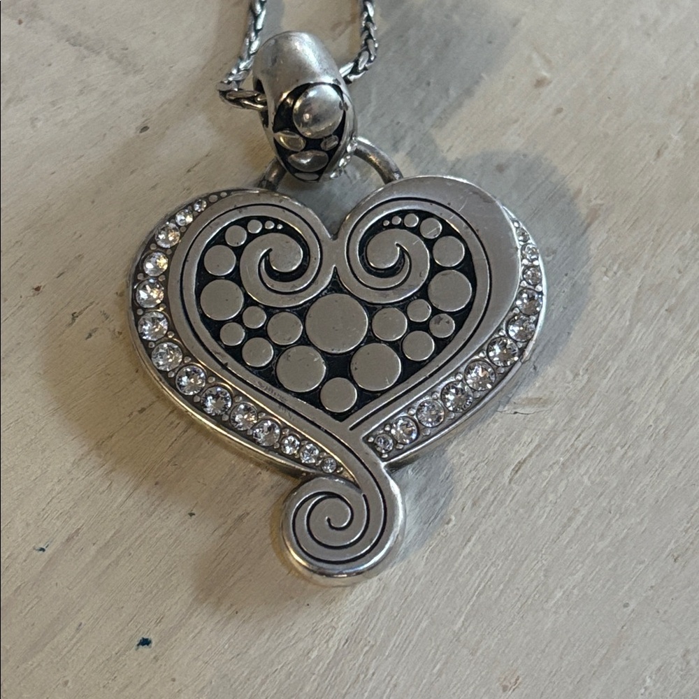 Brighton Reversible Silver Heart Pendant Necklace - Picture 6 of 6
